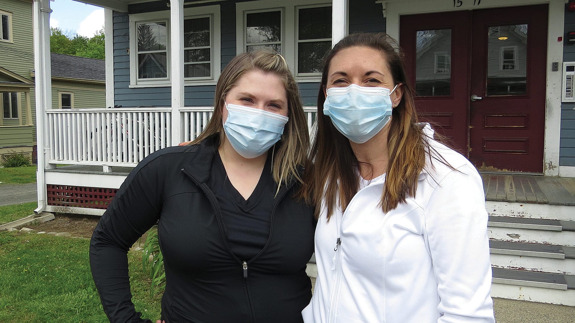 Dr. Jessica Bossie, right, with Katelyn Wrzesinski