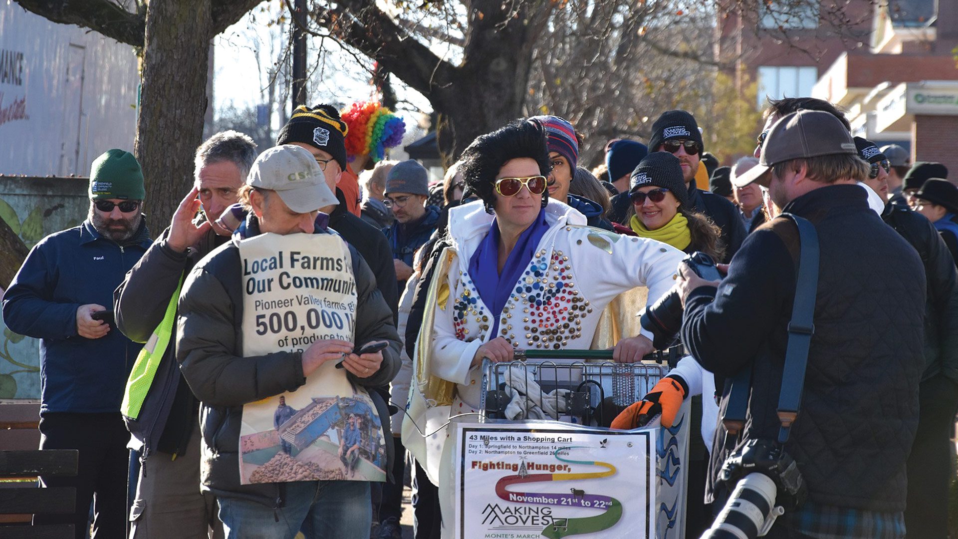 Monte Belmonte, radio personality at WRSI 93.9 the River, led a 43-mile, two-day march on Nov. 21-22 to benefit the mission of the Food Bank of Western Massachusetts to feed neighbors in need