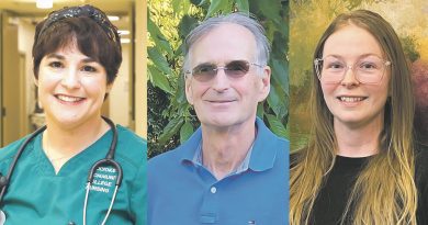 Left to right: Maddy Gray, Dick Easton, and Jolene Alexander.